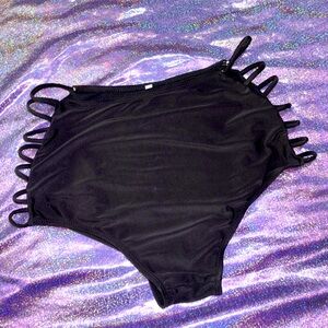 High waisted Strappy Swim Bottoms